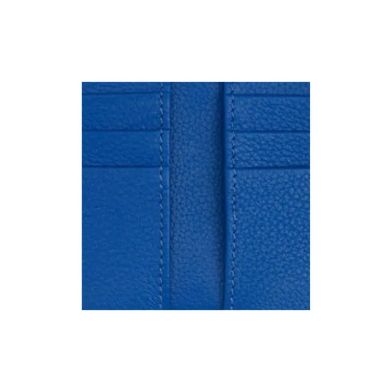 VERSACE Leather Wallet Men's Blue-2