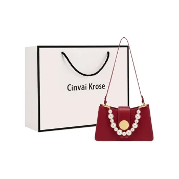 Simvay Clos Cow Leather With Super Fine Shoulder Bag, Baguette Bag, Handbag Small Size Women's Burgundy