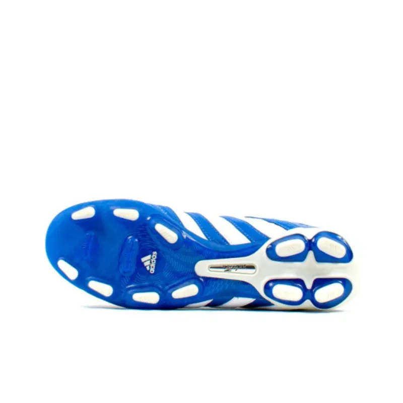 Adidas Adipure AG Rubber Short Studs Cushioning Wear Resistant Soccer Shoes Men's Blue White-3