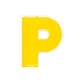 Letter P Wall-Mounted Storage Box (Building Blocks Not Included)