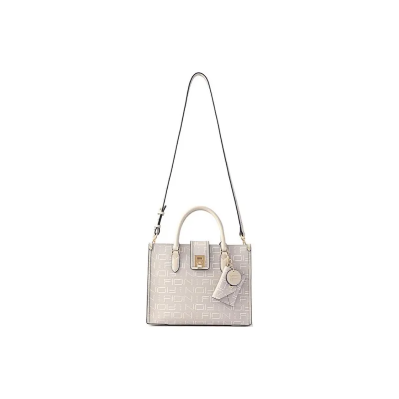 FION Soft Crossbody Handbag Women's Coffee/Camel, Gray Beige White-8