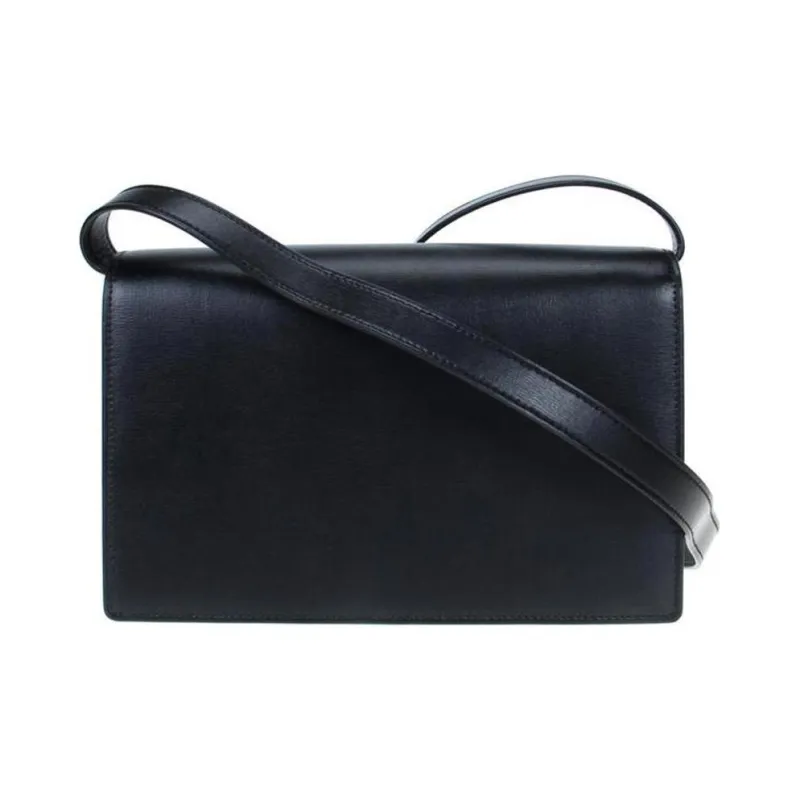 SAINT LAURENT Smooth Cow Leather Shoulder Bag Crossbody Bag Regular Women's Black-3