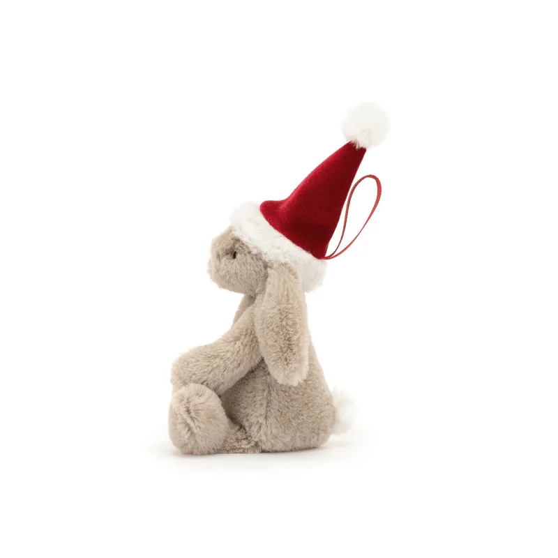JELLYCAT Bashful Christmas Bunny Decoration Plush Toy-1