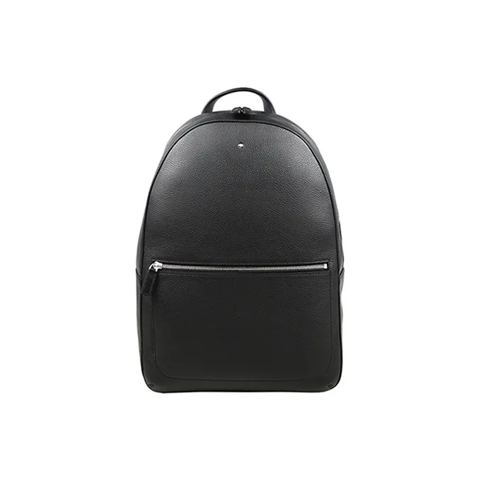 MONTBLANC Soft Leather Backpack Medium Size Men's Black-0