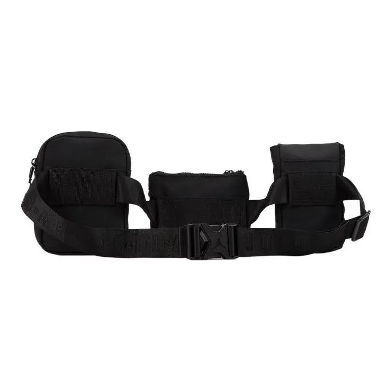 Jordan Nylon One Shoulder Crossbody Fanny Pack Regular Unisex Jet Black-2