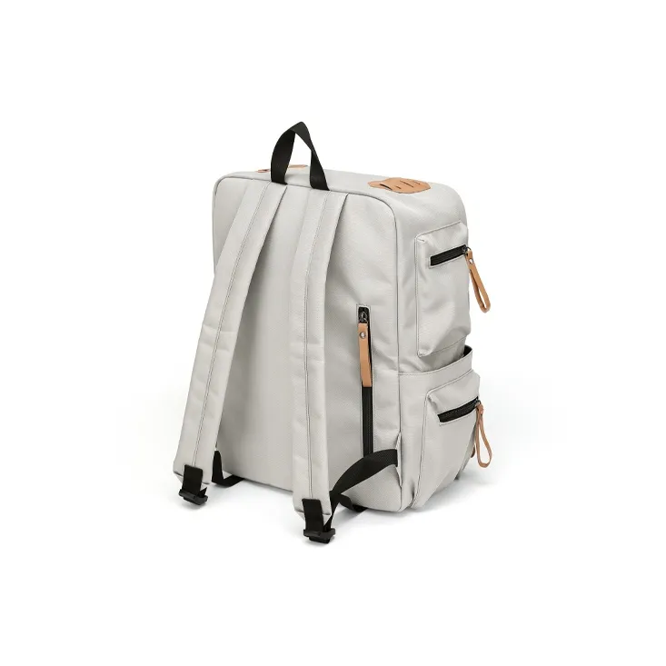 Simvay Clos Fabric Backpacks Backpack Laptop Bags Medium Size Unisex Gray-2