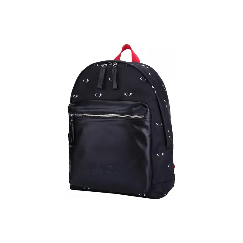 KENZO Fabric With Leather Backpack Men's Black-1