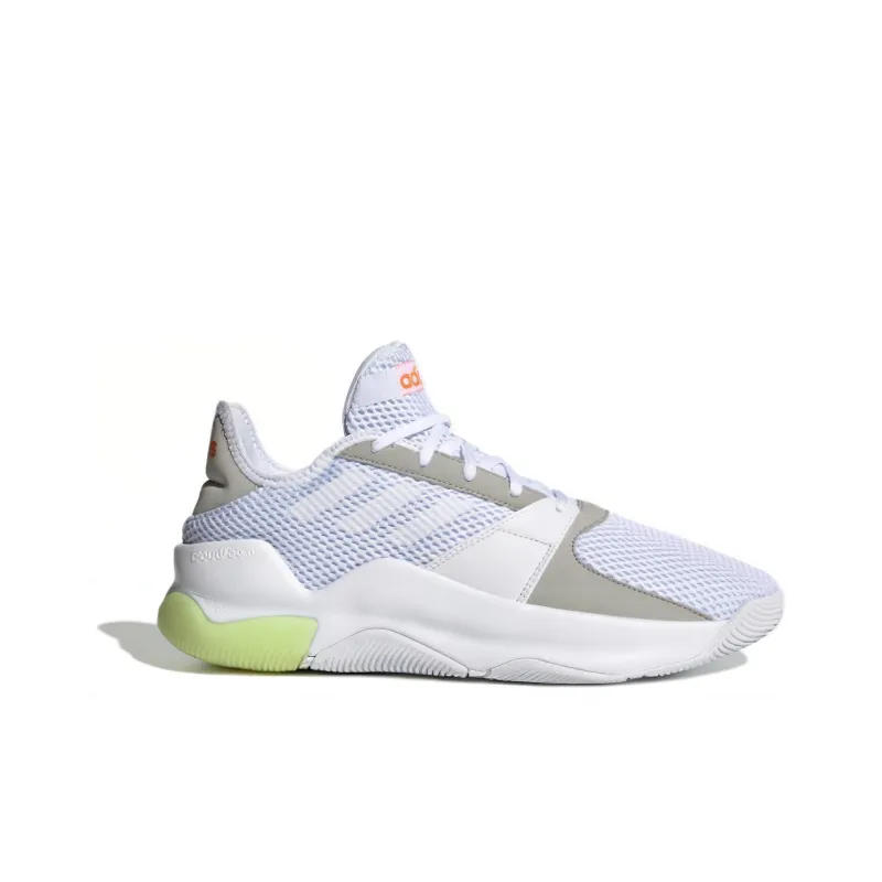 Adidas Streetflow Anti-Slip Wear-Resistant Low-Top Vintage Basketball Shoes Men's White Gray-1