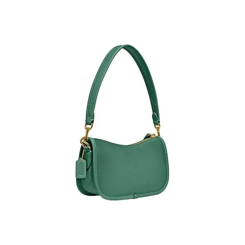 COACH Swinger Cow Leather Shoulder Bag Handbag Shoulder Bag Women's Green-2