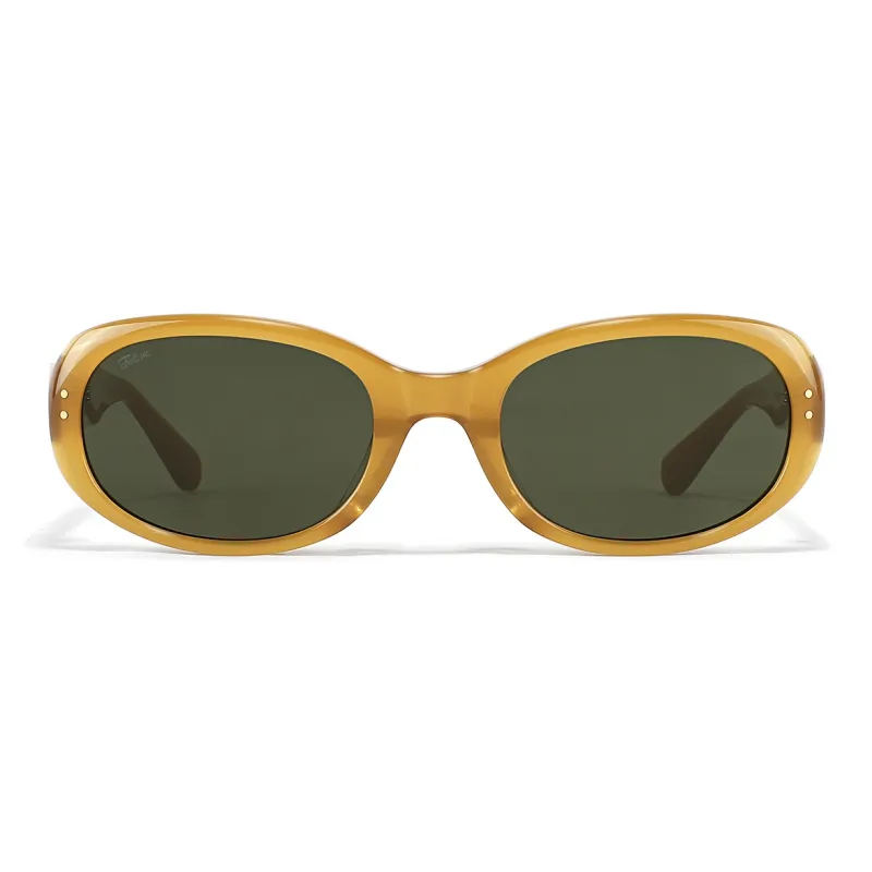 Fakeme Plate Frame Oval Sunglasses Unisex-4