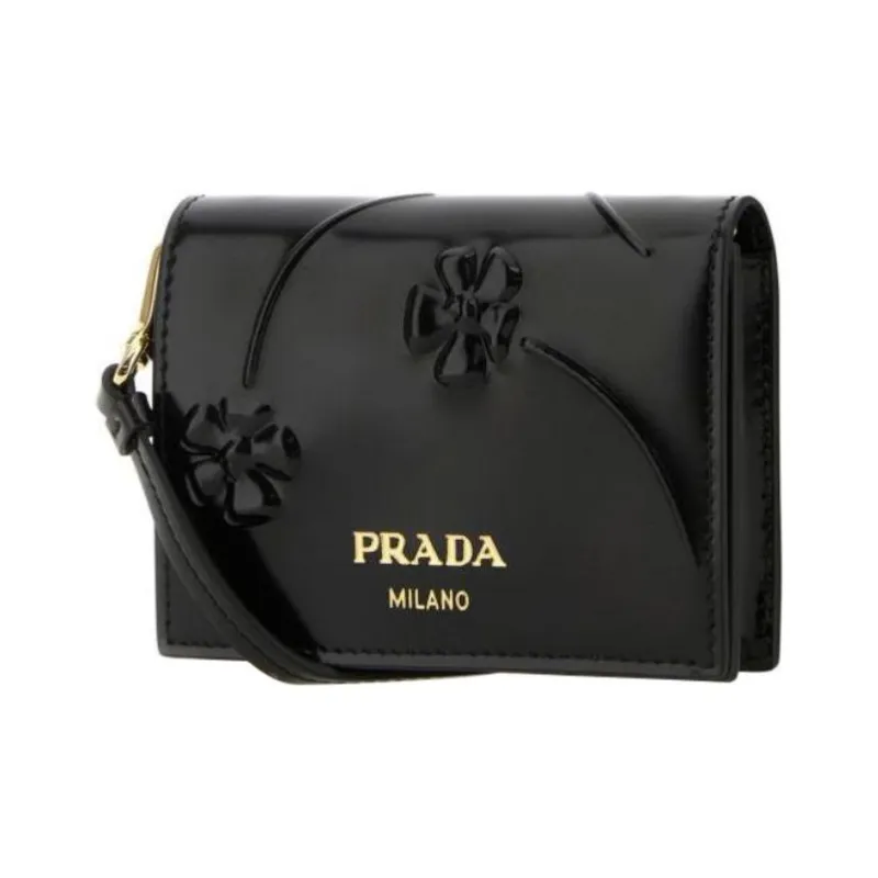 PRADA Leather Shoulder Bag, Crossbody Bag, Wallet Women's Black-2