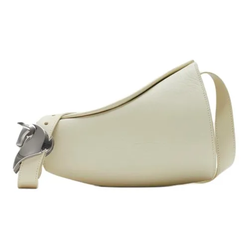 Burberry Beaded Leather Crossbody Bag Shoulder Bag Small Size Women's White