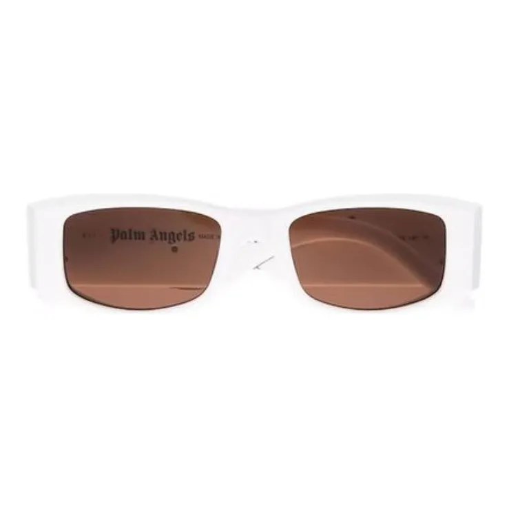 PALM ANGELS Acetate Metal Square Sunglasses Women's White-1