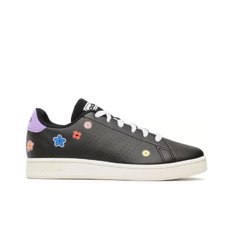 Adidas Cloudfoam Advantage Chaussures Anti Slip Wear Resistant Low Top Kids' Skateboarding Shoes Black Kids'-1
