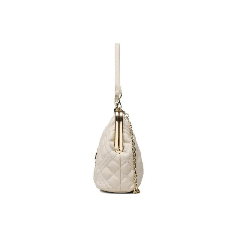 LOVE MOSCHINO Leather Dumpling Bag, Handbag, Shoulder Bag Women's White-1