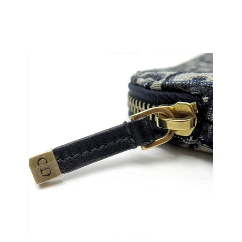 DIOR Canvas With Leather Clutch Women's Beige/Black-3