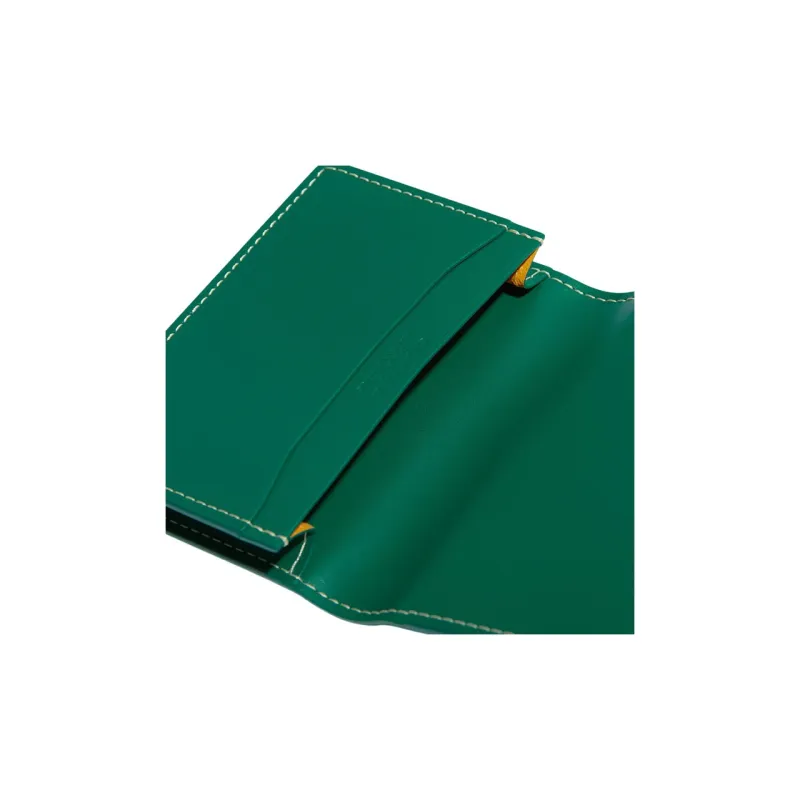 GOYARD MALESHERBES Canvas With Leather Card Holder Unisex Green-3