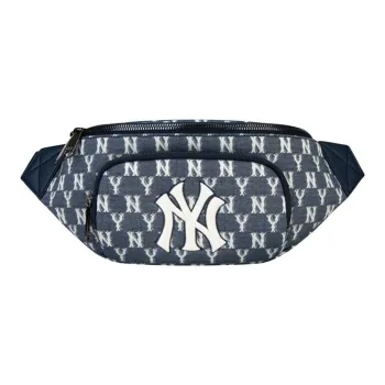 MLB Monogram Collection Denim Combo Bag One Shoulder Sling Bag Fanny Pack Regular Unisex Denim Denim Blue