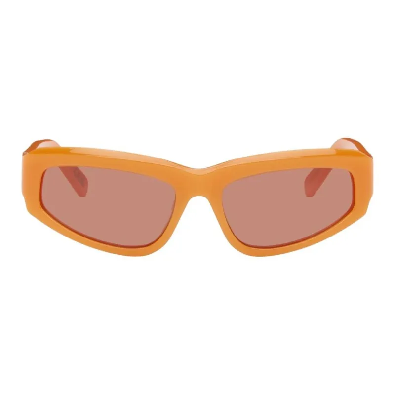 Retrosuperfuture Acetate Irregular Shape Sunglasses Men's Orange-0
