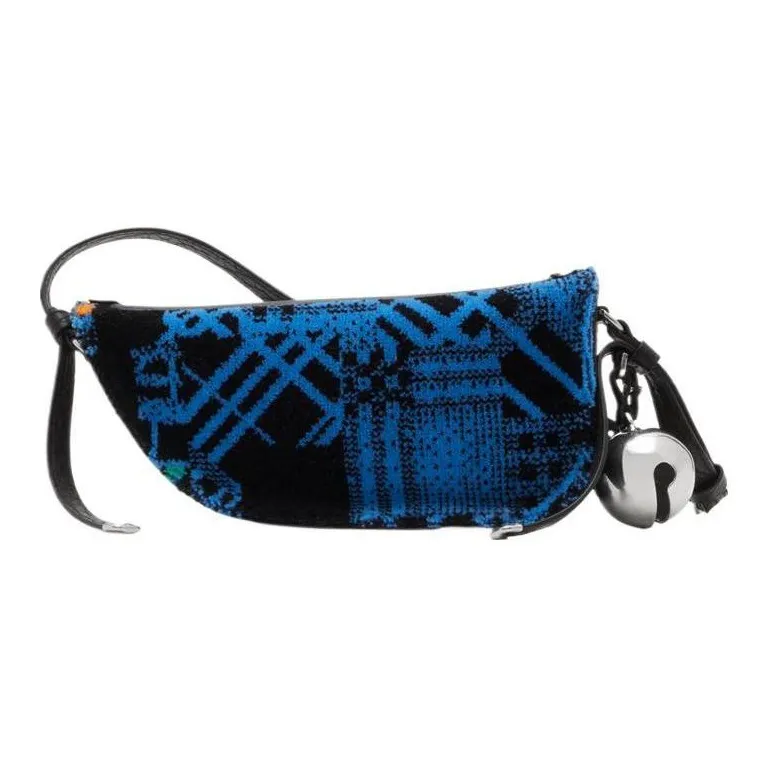 Burberry Wool Shoulder Bag Women's Blue-1