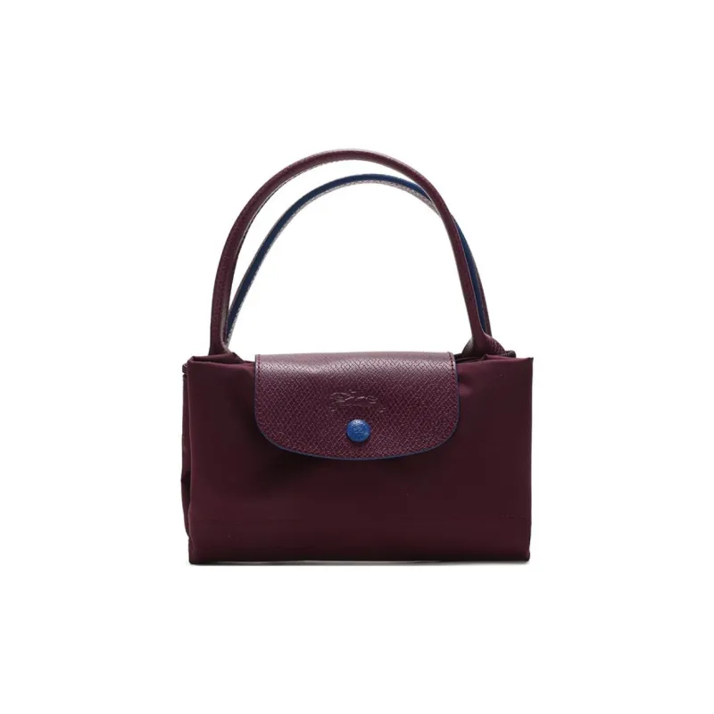 LONGCHAMP Le Pliage Fabric Handbag Medium Size Women's Plum Red-7