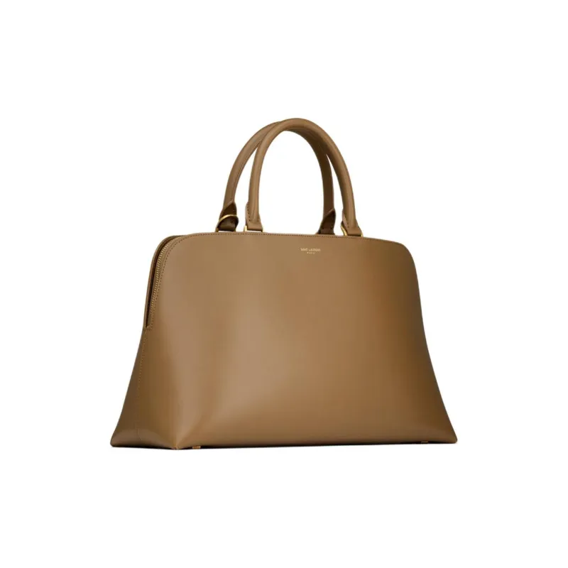 SAINT LAURENT SAC DE JOUR Cow Leather Handbag Shoulder Bag Crossbody Bag Travel Bag Regular Unisex Dark Cork Color-2