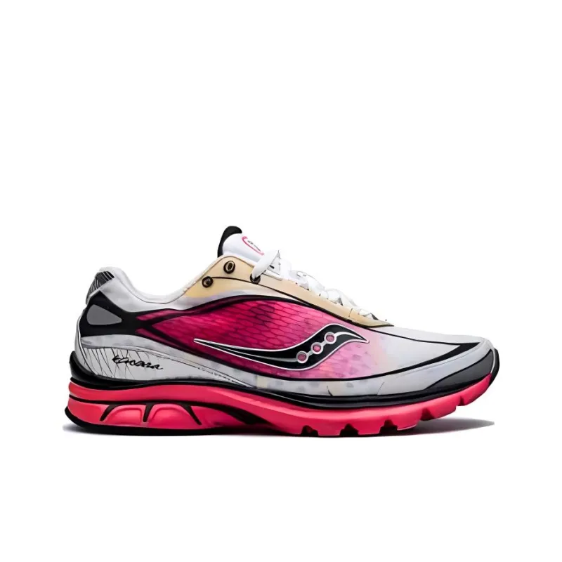 Saucony Cushioning Anti-Slip And Wear-Resistant Low-Top Running Shoes Men's Pink White Black-1