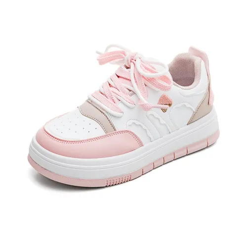 HUANQIU Low Top Skateboard Shoes Women's Pink