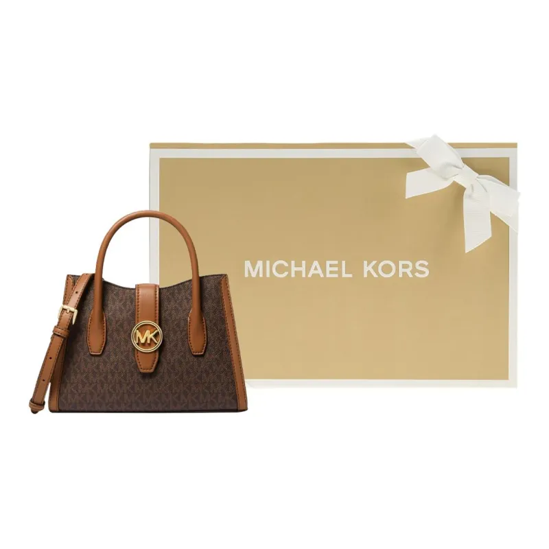 MICHAEL KORS Gabby Canvas Portable Crossbody Bag Shoulder Bag Small Size Women's Hazelnut Berry-7