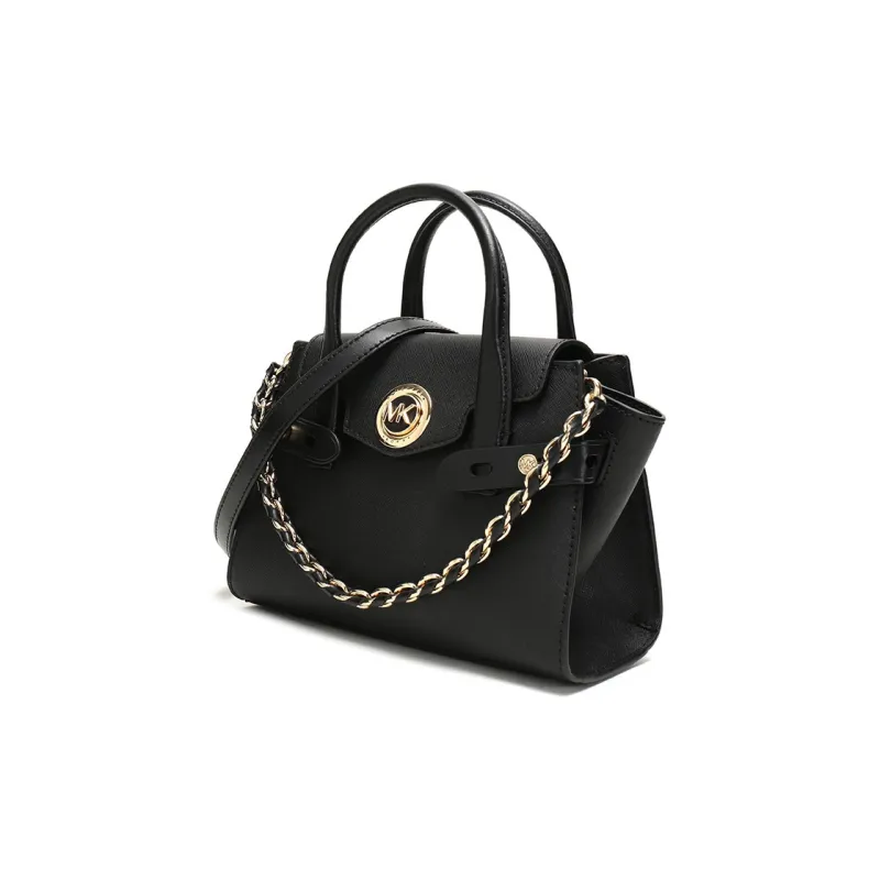 MICHAEL KORS Carmen Leather Ear Bag, Handbag, Crossbody Bag, Shoulder Bag Small Size Women's Black-1