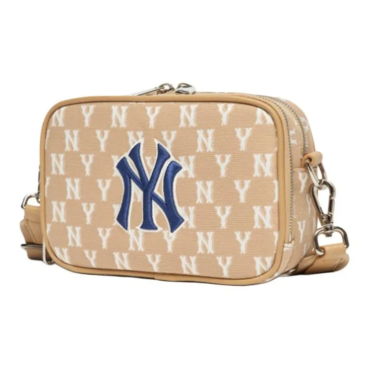 MLB Monogram Collection Polyester Camera Bag Combo Bag Crossbody Bag Shoulder Bag Unisex Khaki-2