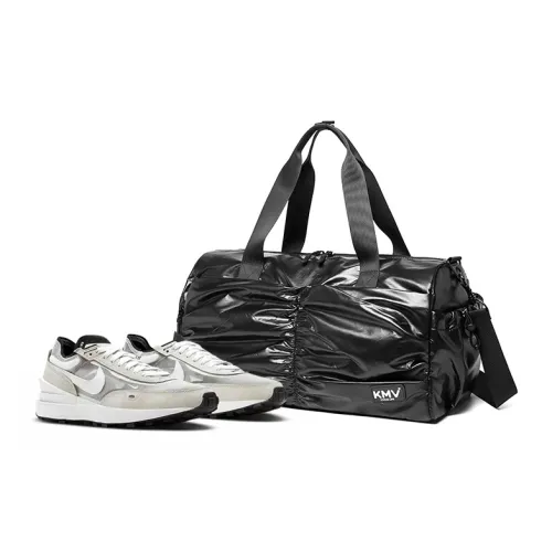 KMV Polyurethane Crossbody Bag Training Bag Yoga Bag Gym Bag Medium Size Unisex Rainbow Rose Gold Diamond Silver