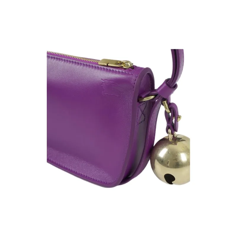 Burberry EKD motif Leather Shoulder Bag-4