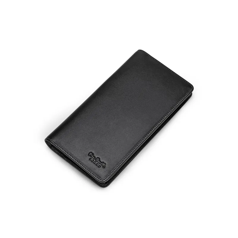 PIERRE CARDIN Genuine Leather Soft, Top Grain Cow Leather Wallet Medium Size Men's Black-3
