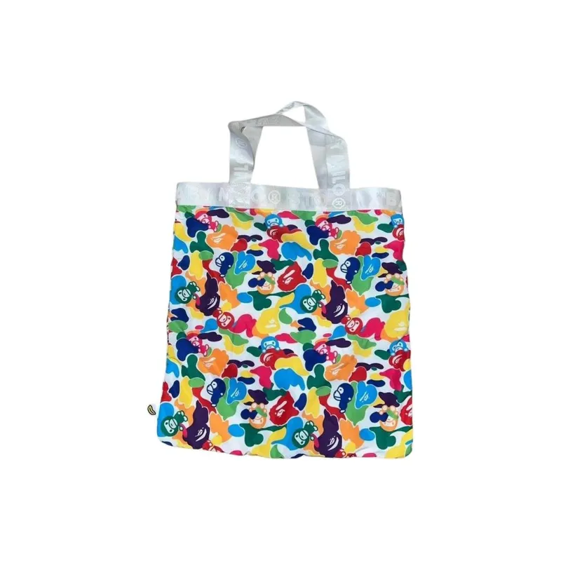 A BATHING APE Polyester Tote Bag Shopping Bag Shoulder Bag Handbag Regular Women's Multicolor Camouflage-4