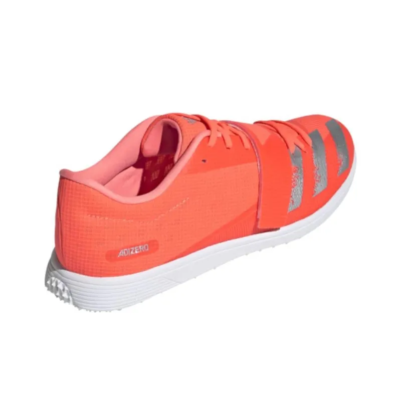 Adidas Adizero Triple Jump Cushioning Wear Resistant Low Top Running Shoes Unisex Silver Orange-4