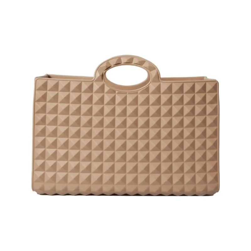 Valentino Le Troisième Rubber Tote Bag, Shopping Bag, Handbag Women's Rose Pink-2
