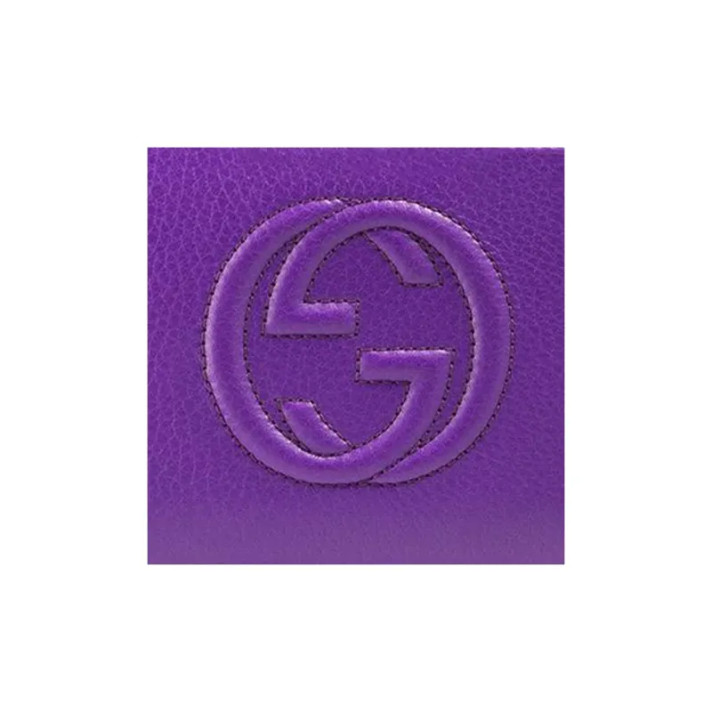 GUCCI Soho Cow Leather Wallet Regular Women's Purple-1