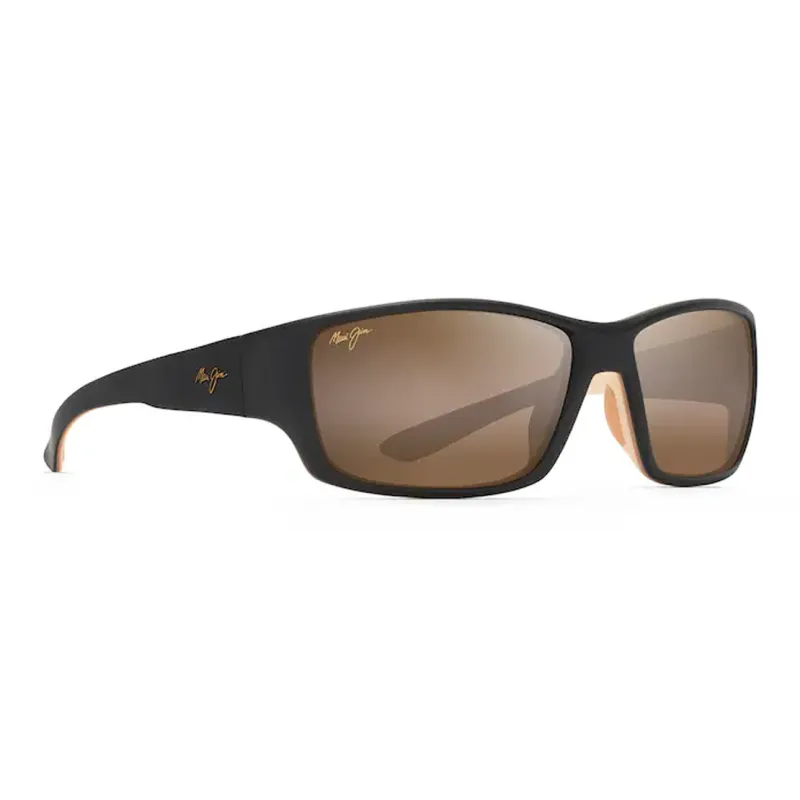 Maui Jim Injection Molding Nylon Irregular Shape Sunglasses Men's Black-1