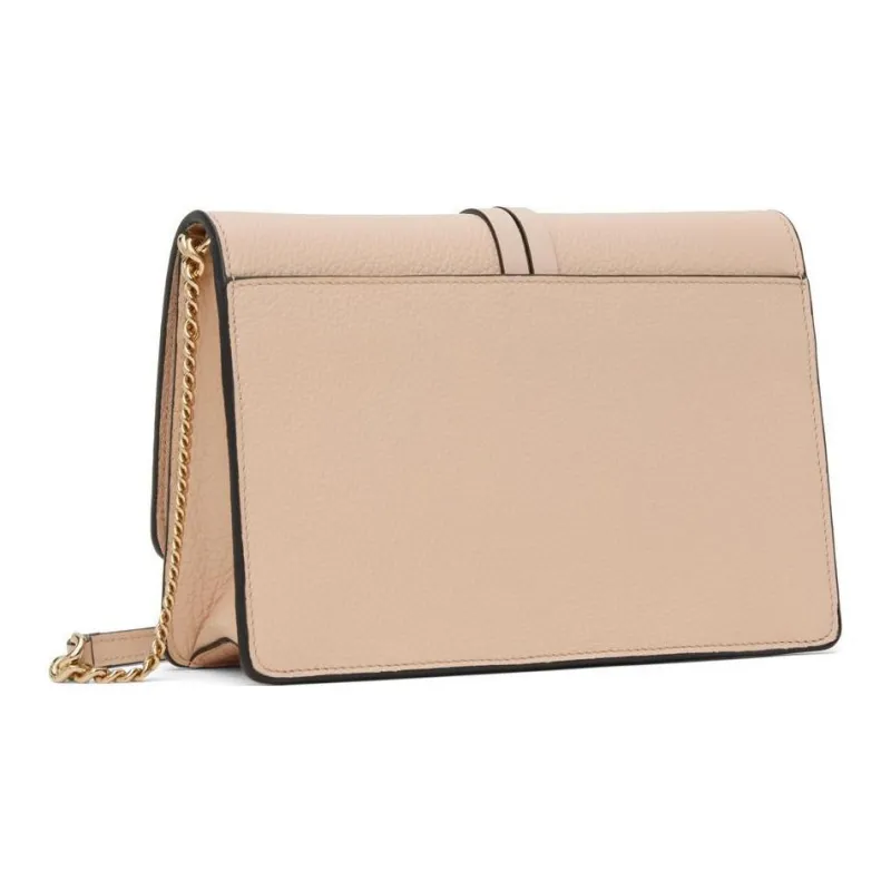 Chloe Alphabet Shiny Calfskin Clutches Shoulder Bag Crossbody Bag Women's Cement Powder-2