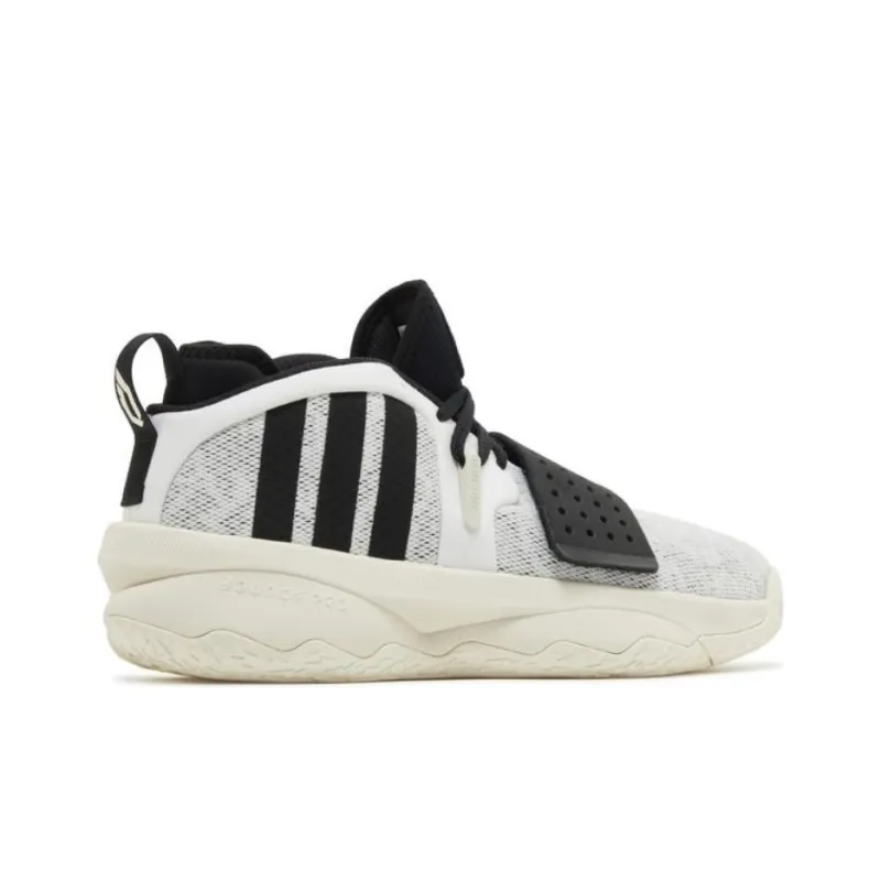 Adidas Dame 8 Extply Anti Slip Wear Resistant Low Top Basketball Shoes Men's White Black-2