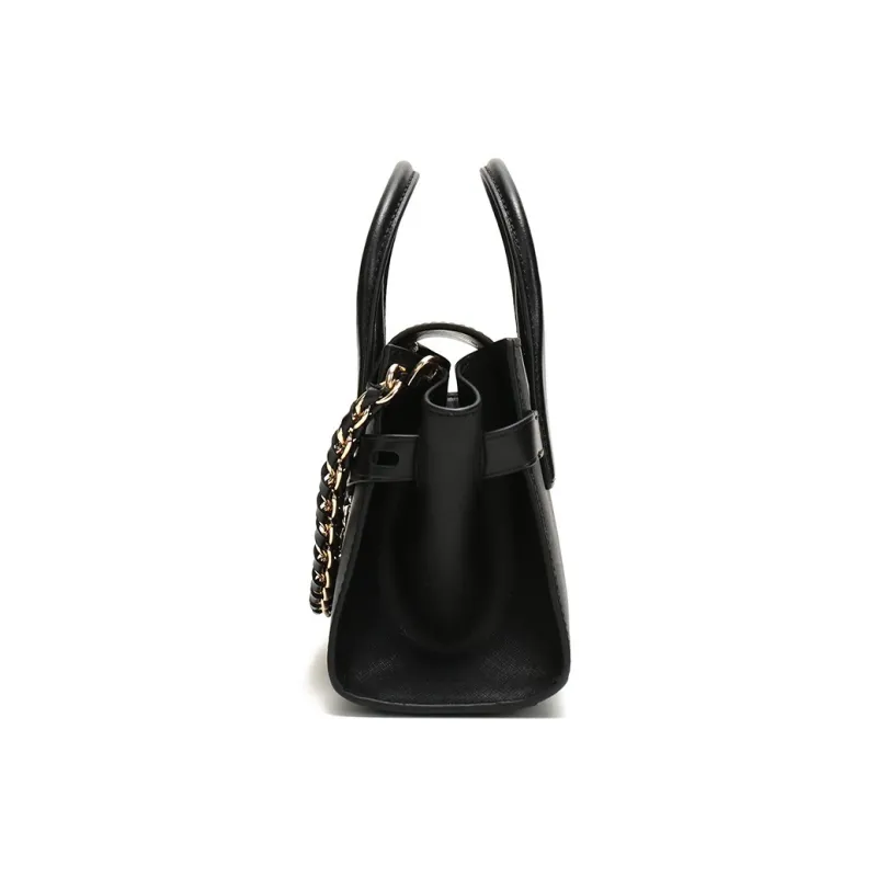 MICHAEL KORS Carmen Leather Ear Bag, Handbag, Crossbody Bag, Shoulder Bag Small Size Women's Black-2