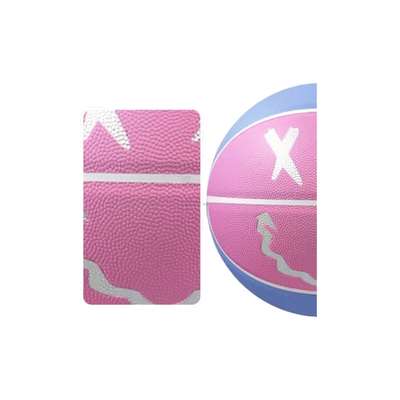 XINSE PU Basketball Pink Purple Size 6 7 Size Training Unisex-1