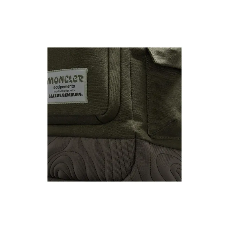 Moncler Fabric Backpack Unisex Dark Green-3