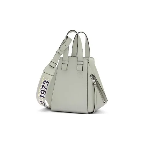 LOEWE Satin Calfskin Hammock Bag Portable Crossbody Bag Shoulder Bag Women's Gray