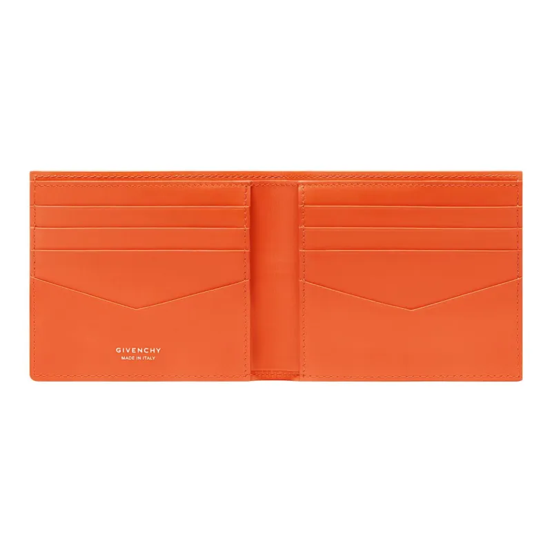 GIVENCHY 4G Cow Leather Wallet Men's Bright Orange-2