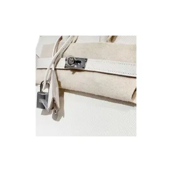 HERMES Birkin Epsom Leather Birkin Bag Handbags Women's 10 Craie Milkshake White