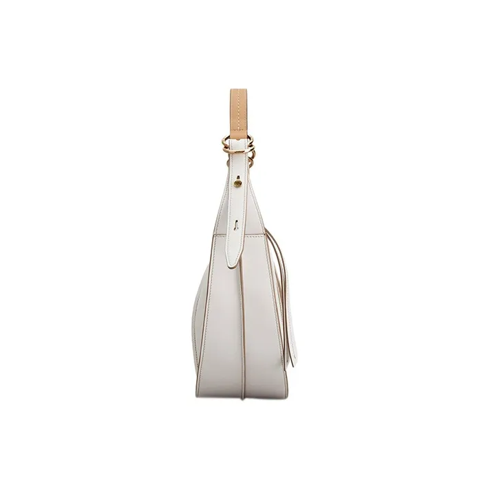 TOD'S Timeless Leather Crossbody One Shoulder Handbags Small Size Women's White-1