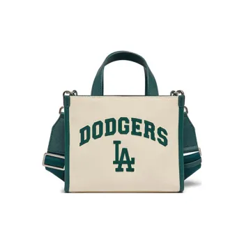 MLB Los Angeles Dodgers Canvas Canvas Bag Tote Bag Shopping Bag Commute Bag Crossbody Bag Regular Unisex Green/White