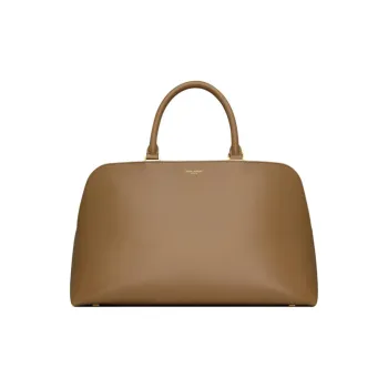 SAINT LAURENT SAC DE JOUR Cow Leather Handbag Shoulder Bag Crossbody Bag Travel Bag Regular Unisex Dark Cork Color